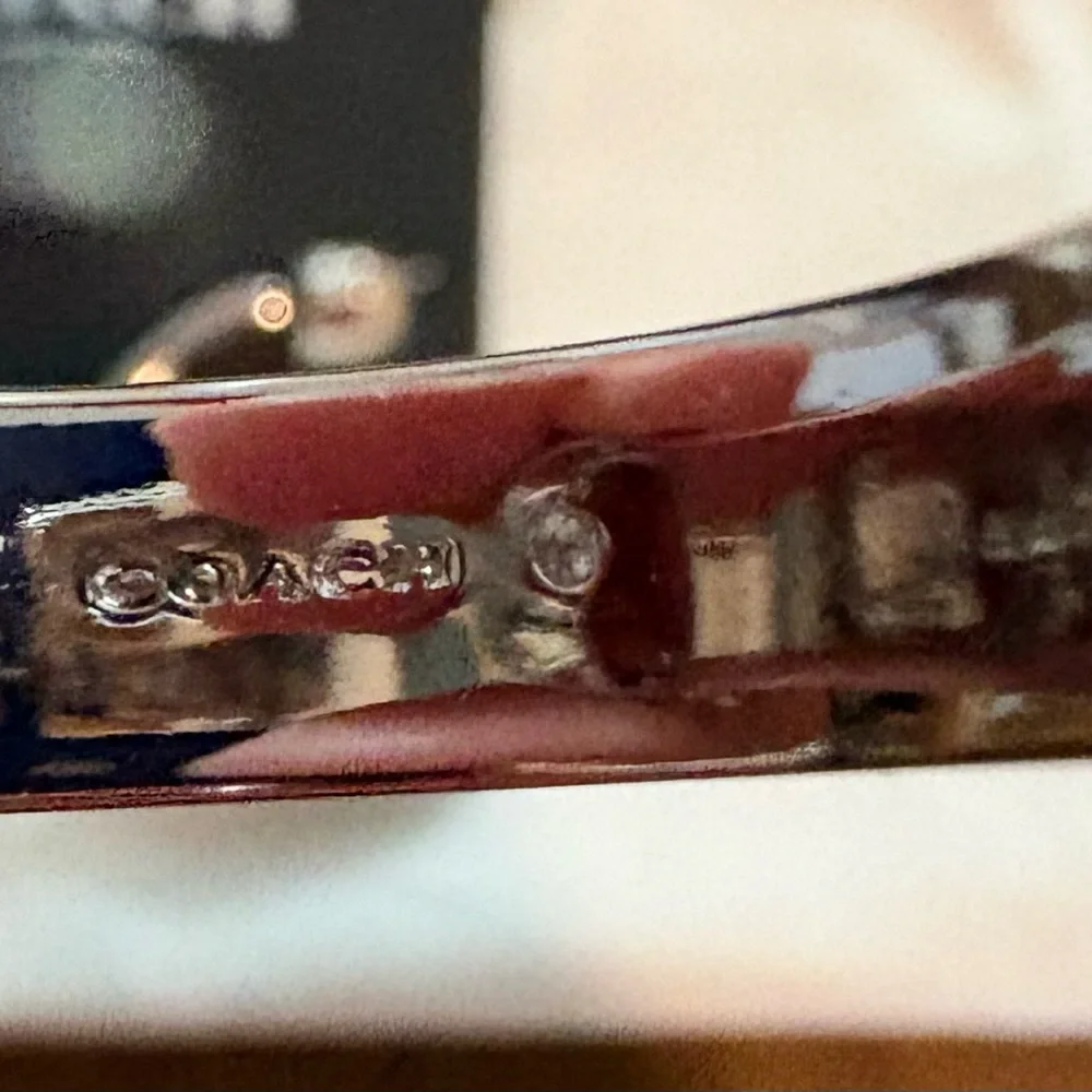 Coach Sculpted Signature Hoop Earrings - Picture 4 of 6